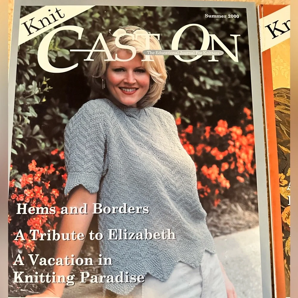 Cast On knitting and crochet magazines 2000 lot of 4
